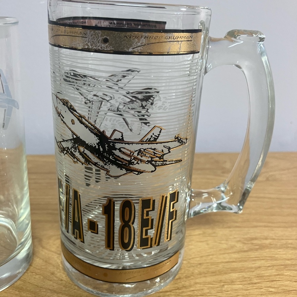 F/14 Aviation Glass Mug only one glass for sale